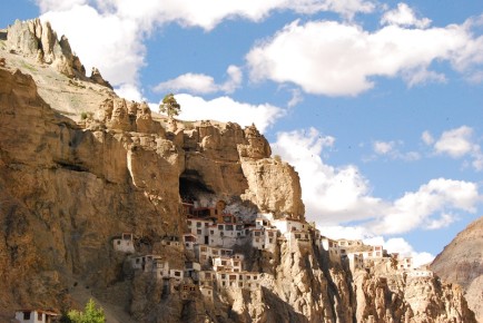 Phugtal Monastery - Built on a cliffside